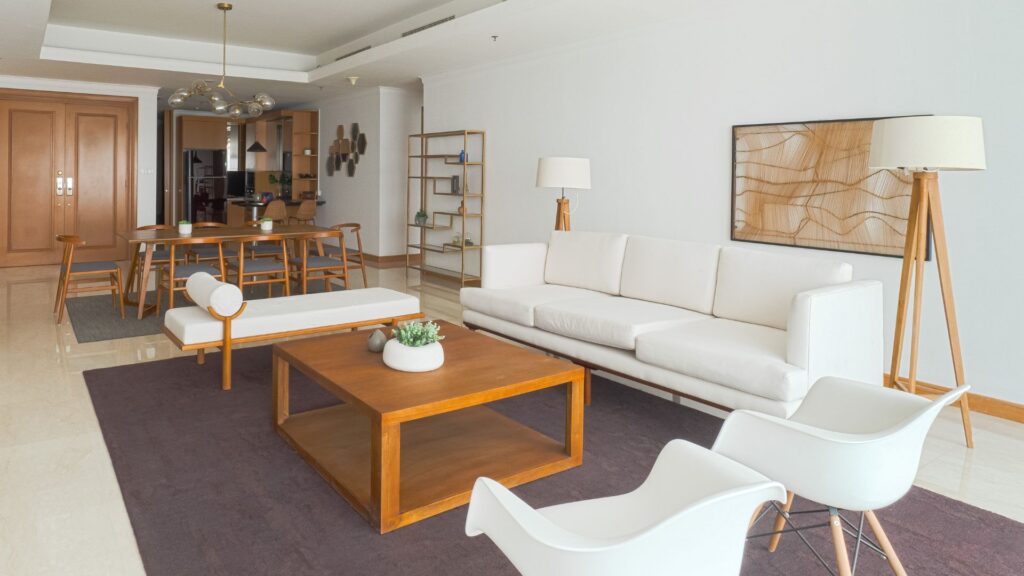 An apartment full of furniture