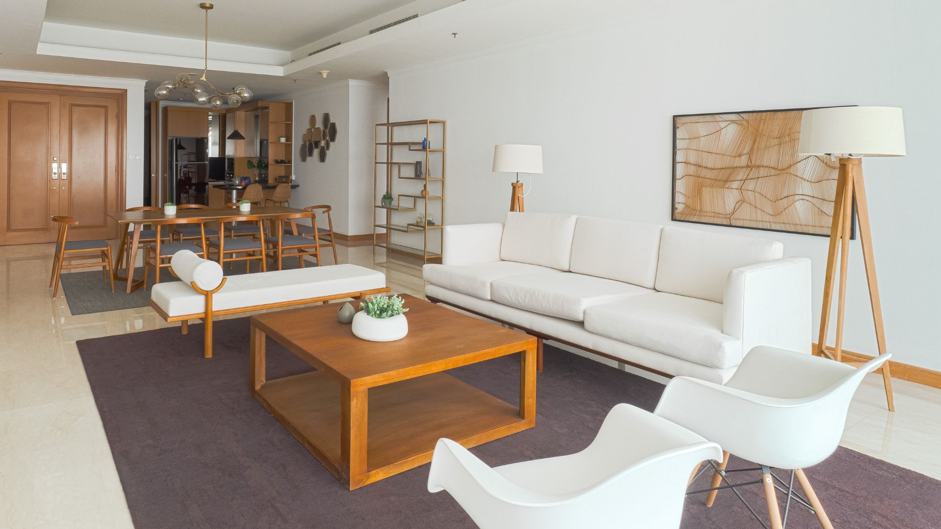 An apartment full of furniture